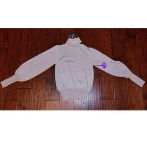Puff Sleeve Turtle Neck Sweater